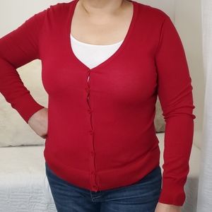 Active basic red sweater
